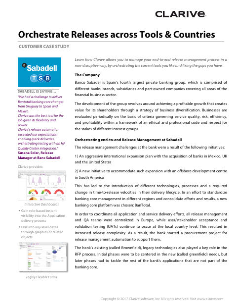 Cover of Bank Sabadell Case Study